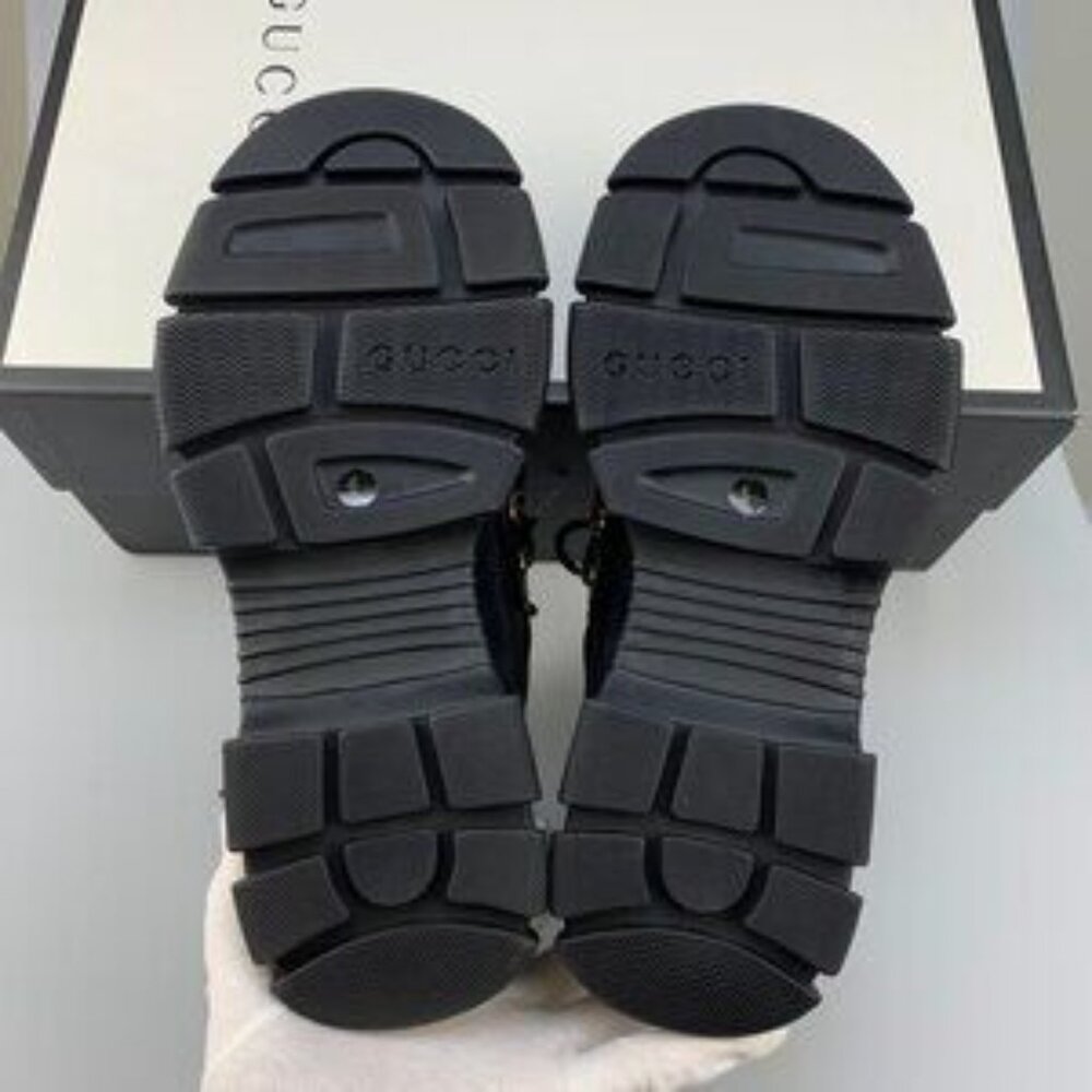 NIB Authentic Gucci Flashtrek sneakers In Black - Picture 6 of 14